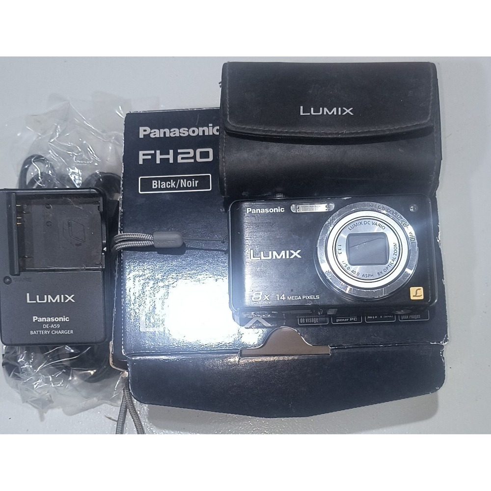 Panasonic LUMIX DMC-FH22 14.1MP Touchscreen Digital Camera w/ Battery & Charger